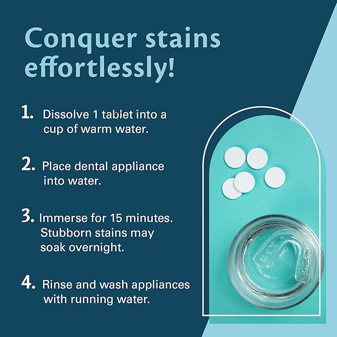Coffee and Tea Retainer Cleaner Tablets, Removes Odors, and Plaque, 4-Month - Image 7