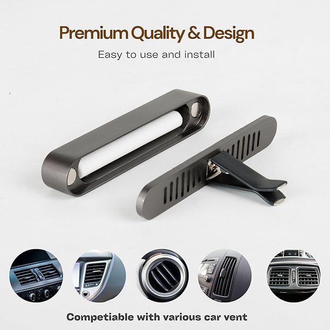 2 Packs Car Air Freshener Diffuser, Essential Oil Diffusers Vent Clip, Perfume - Image 4