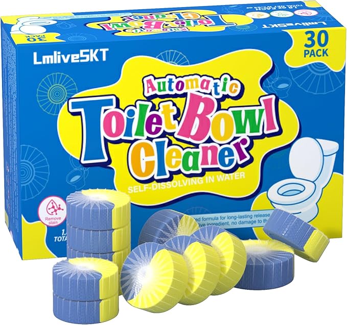 Automatic Toilet Bowl Cleaner Tablets, Prevents Stains & Odor, Safe by Unknown