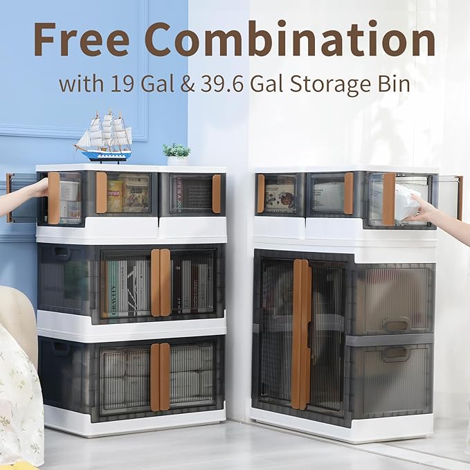 HAIXIN 4 Doors Opening Shelf Organizer, Foldable Closet Organizers and Storage - Image 5