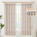 YoungsTex Natural Linen Curtains 63 Inch Length 2 Panels by YoungsTex