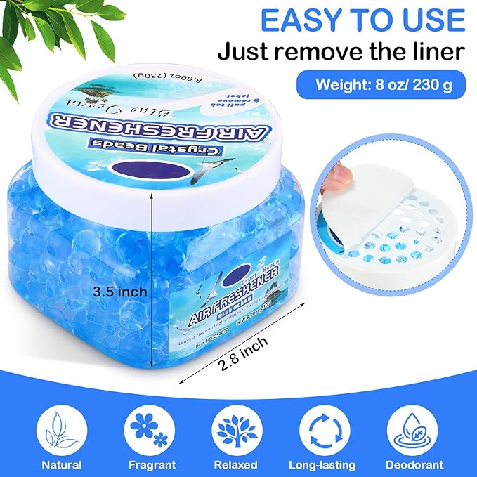 6 Pcs Air Freshener Gel Beads Bulk Odor Eliminator Beads Odor Removing Gel - Image 2