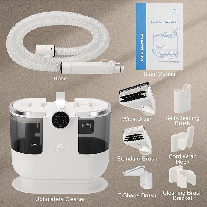 Airthereal Portable Upholstery Spot Cleaner, Instant Heating Carpet Cleaner - Image 8
