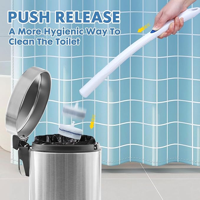 COBETE Disposable Toilet Brush Wand Refills, Disposable Toilet Refill Bowl - Image 5