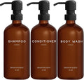 Amber Shampoo and Conditioner Dispenser Set by Brighter Barns by BrighterBarns