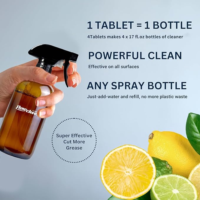 Multi-Surface Cleaner Kits-2 Pack Reusable Spray Bottles & 4 Pack All Purpose - Image 4