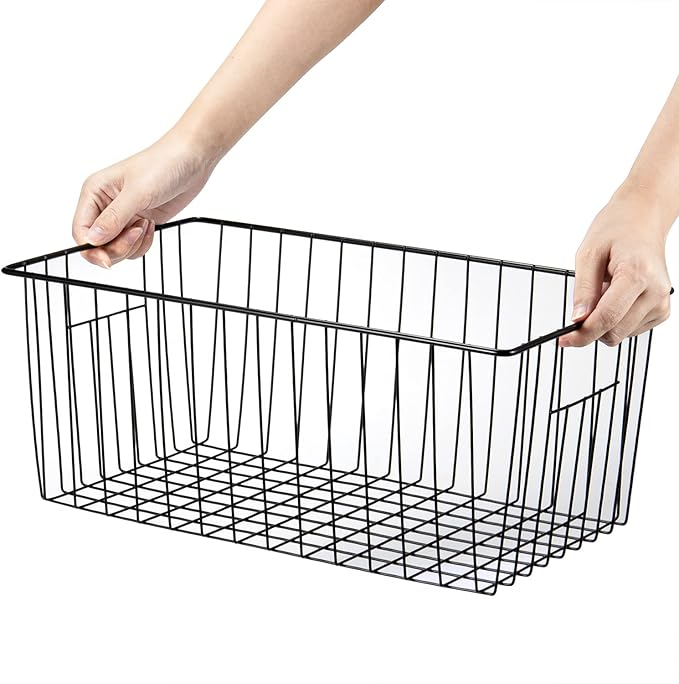 16inch Freezer Wire Storage Organizer Baskets, Household Refrigerator Bin - Image 6