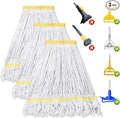 KeFanta 3 Pack Heavy Duty Commercial Mop Head Replacement, Looped End String by KeFanta
