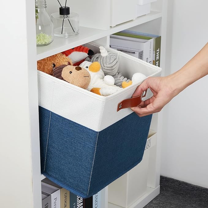 DULLEMELO 12 inch Cube Storage Bins, Gift Baskets Empty - Image 4