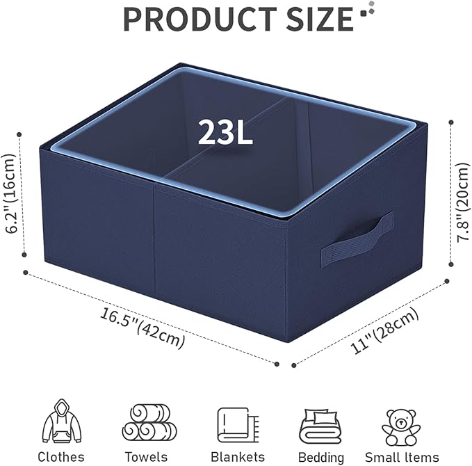 DIMJ Large Closet Shelf Organizer Bins 4 Packs - Image 2