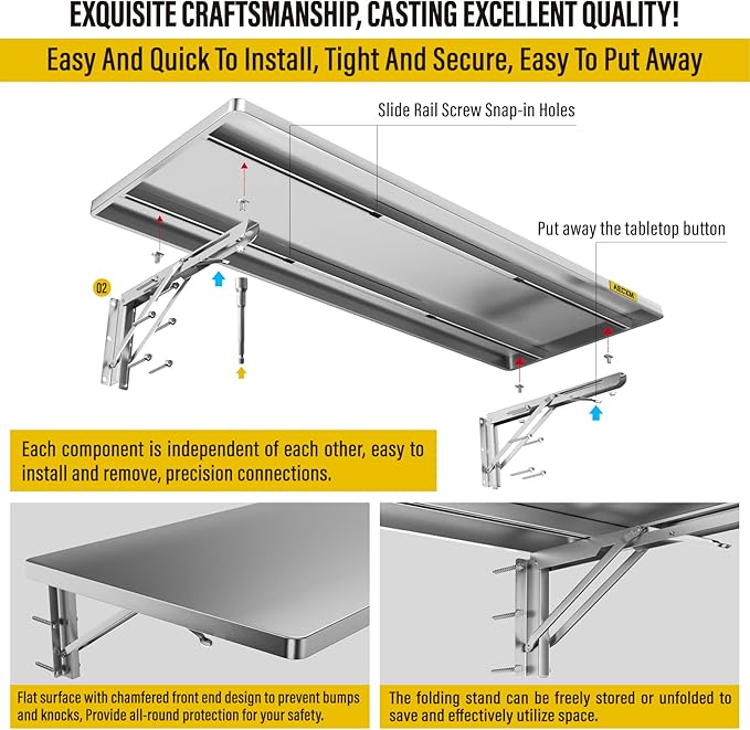 1.2x3ft Adjustable Rail Type Folding Storage Rack Shelf, Suitable - Image 6