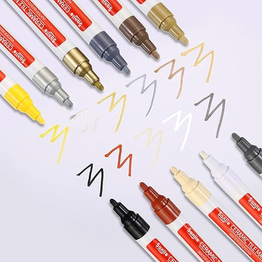 PATIKIL Grout Pen, 4 Pack Beige Tile Marker Waterproof Grout Sealer Pen Tile - Image 6