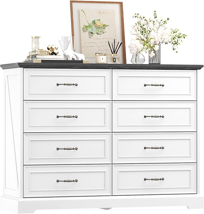 8 Drawer Dresser for Bedroom, Rustic Farmhouse Dresser - Image 8