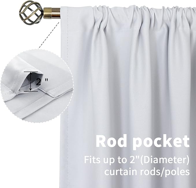BGment Short Room Darkening Curtains 36 Inches Length - Image 4