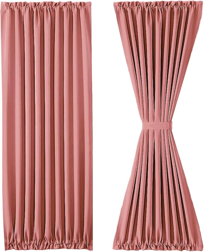 DWCN French Door Curtains – Rod Pocket Thermal Blackout Curtain - Image 7