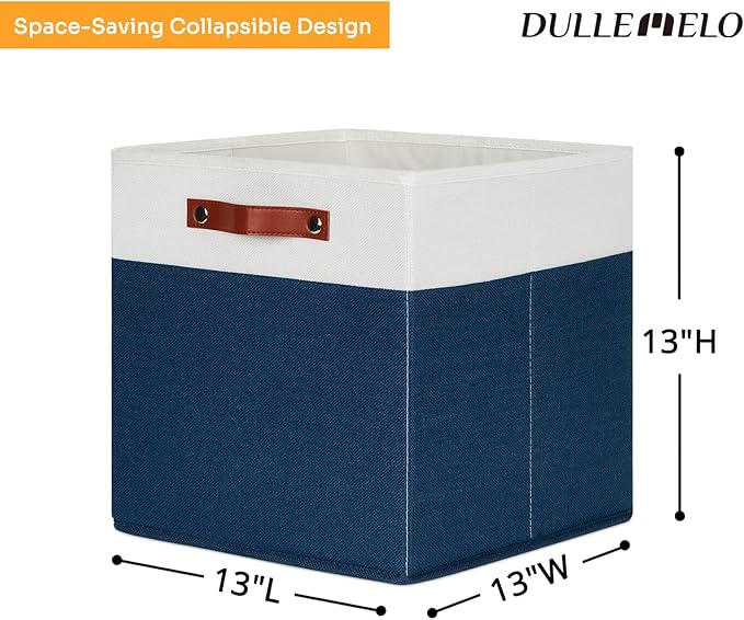 DULLEMELO 13 inch Cube Storage Bins, Gift Baskets Empty - Image 2