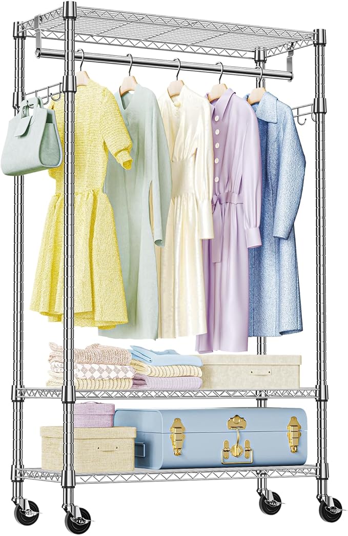 IZEUK Heavy Duty Rolling Garment Rack by IZEUK