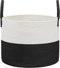 Woven Blanket Basket, 65L Large Rope Storage Bin by JMvicyroam