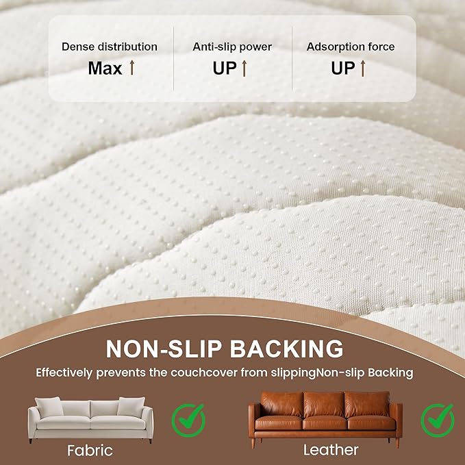 OTOB Couch Cover for Dogs Washable, Non Slip Plush Fuzzy Sofa Covers for 3 - Image 8