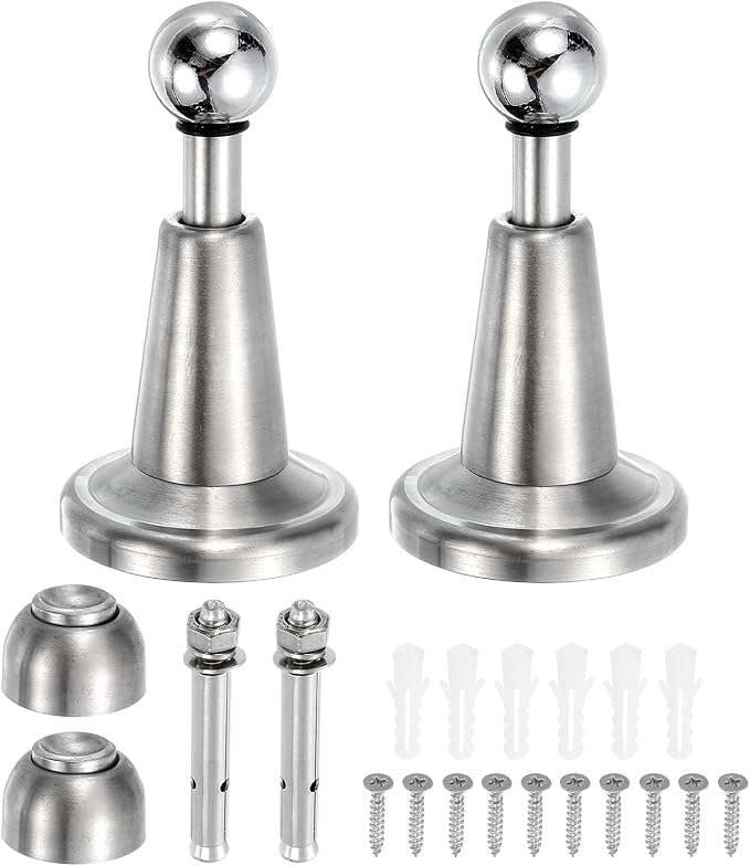 uxcell 2Pcs Magnetic Door Stopper, 304 Stainless Steel Magnetic Door Stop Catch by uxcell