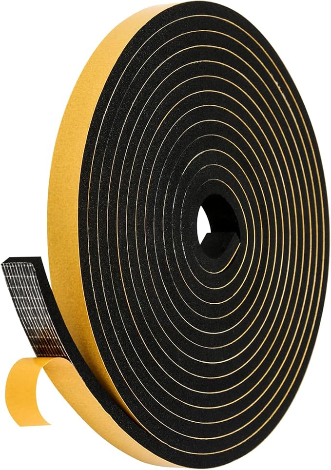 Black Weather Stripping Door Seal Strip, Strong Adhesive, Lightproof, Soundproof by Amzjjle