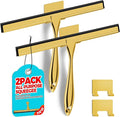 2PACK 12-Inch Golden All-Purpose Shower Squeegee by ALFLOD