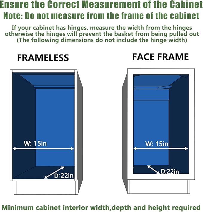 LOVMOR Pull Out Cabinet Organizer 14½" W x 21½" D, Kitchen Cabinet Pull Out - Image 4