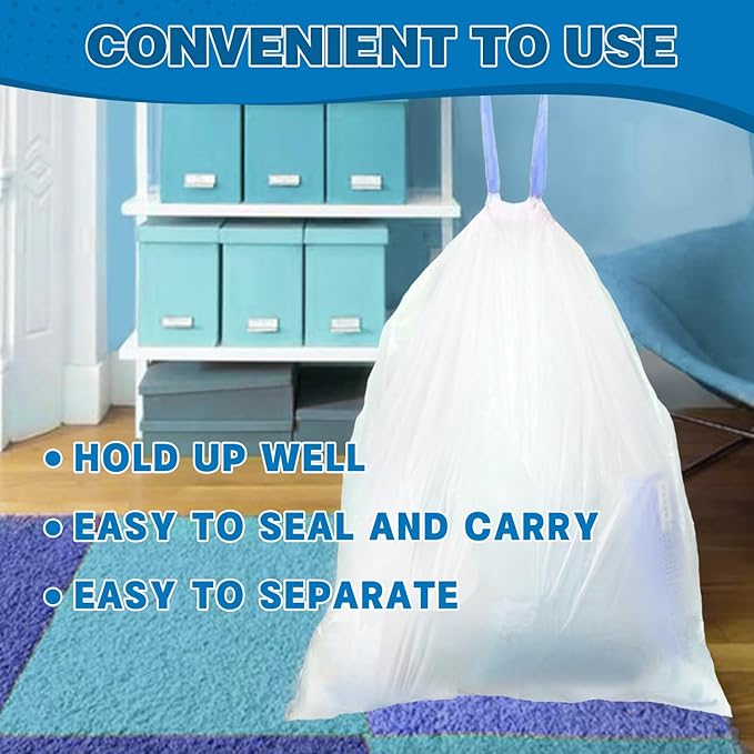5 Gallon Trash Bags Drawstring 1.1 Mil - Image 5