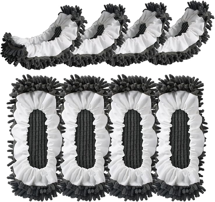 Mop Slippers Socks Floor Cleaning, Microfiber Shoe Covers dust Washable Reusable by EKIORI