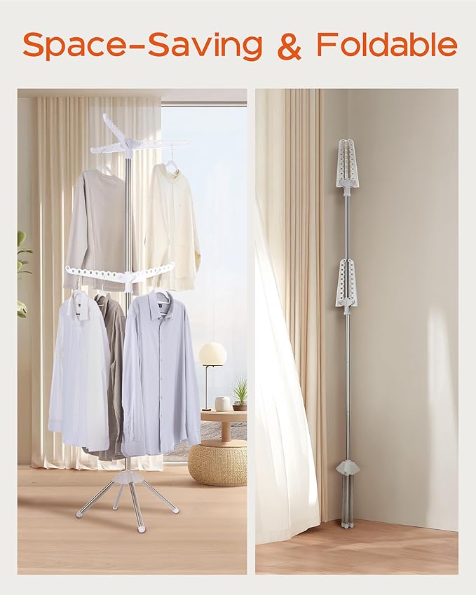 Clothes Drying Rack Foldable, 74.8 inch 2 Tier Laundry Drying Rack - Image 3