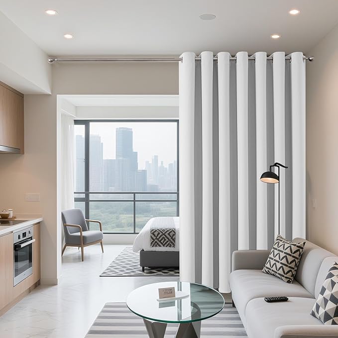 Joydeco Blackout Patio Sliding Door Curtains 90 Inches Long, Grommet Privacy - Image 2