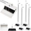 Suclain 4 Set 8 Pcs Broom and Dustpan Set 47 Inch Long Handle Brooms by Suclain