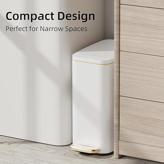 KUK Slim Bathroom Trash Can - Image 3