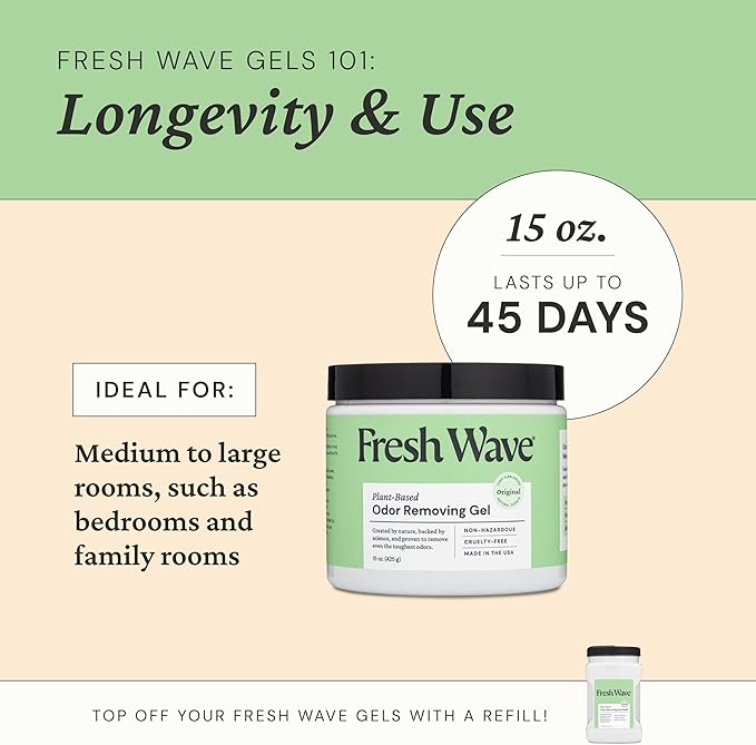 Fresh Wave Odor Removing Gel, Original 15 oz. & Lavender 7 oz.| Safer Odor - Image 7