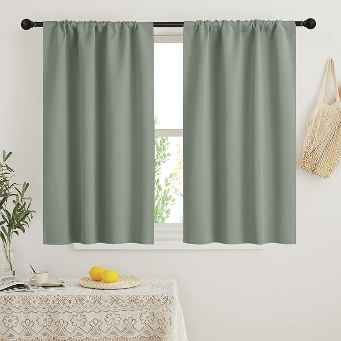 RYB HOME Small Window Curtains Blackout by RYBHOME