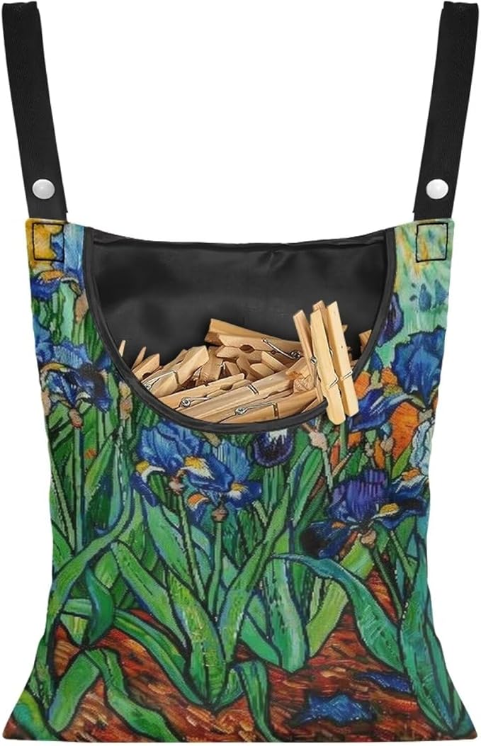 Floral Print Clothespin Organizer Bag Fashion Clothespin Storage Organizer by CREAMIC