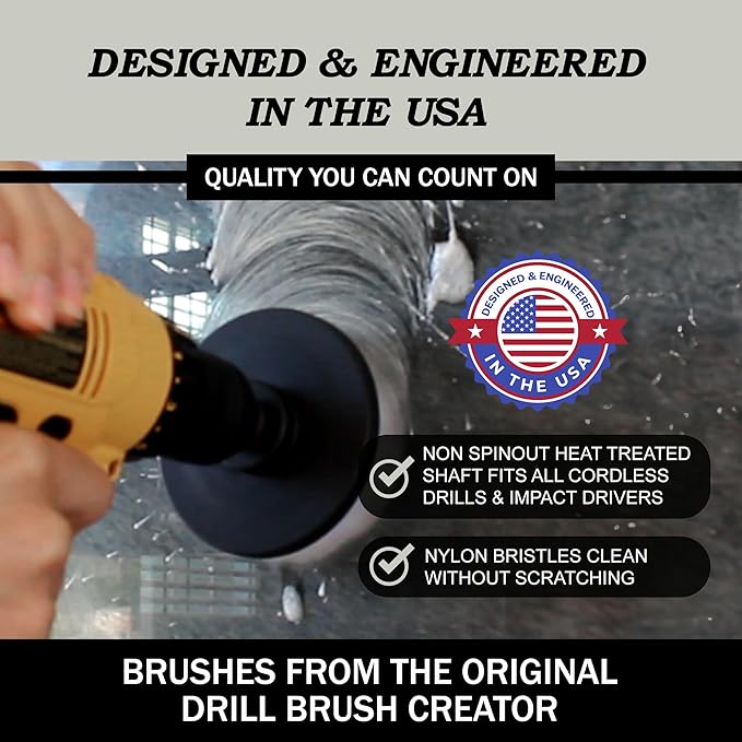 Drillbrush Car Detailing Kit | Drill Brush Set – Soft Bristle Power Scrubber - Image 5