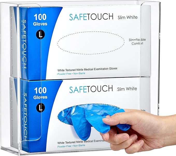 Amazing Abby Acrylic Glove Box Holder, Wall-Mounted Glove Dispenser, Floating - Image 2