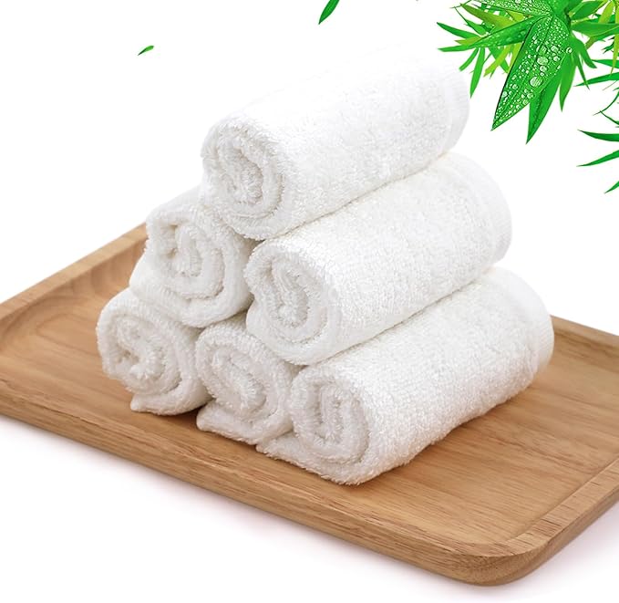 Dish Cloths 6 Pack, 10x14 inch Small Kitchen Washcloths by Jeffsun