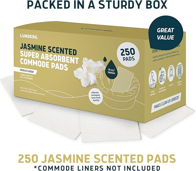 Lunderg Jasmine Scented Super Absorbent Commode Pads - Image 4