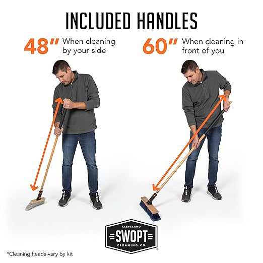 SWOPT Garage Kit — Includes 48” and 60” Wooden Handles, Smooth Surface Push - Image 8