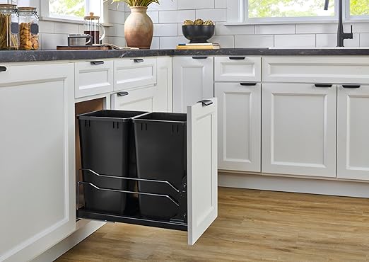 Rev-A-Shelf Pullout Dual Trash Cans - Image 2