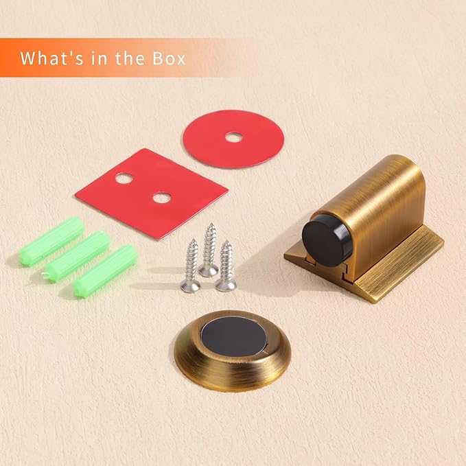 Bak Bo Magnetic Door Stoppers 2 Pack Bottom of Door Holder Keep Door Open No - Image 5