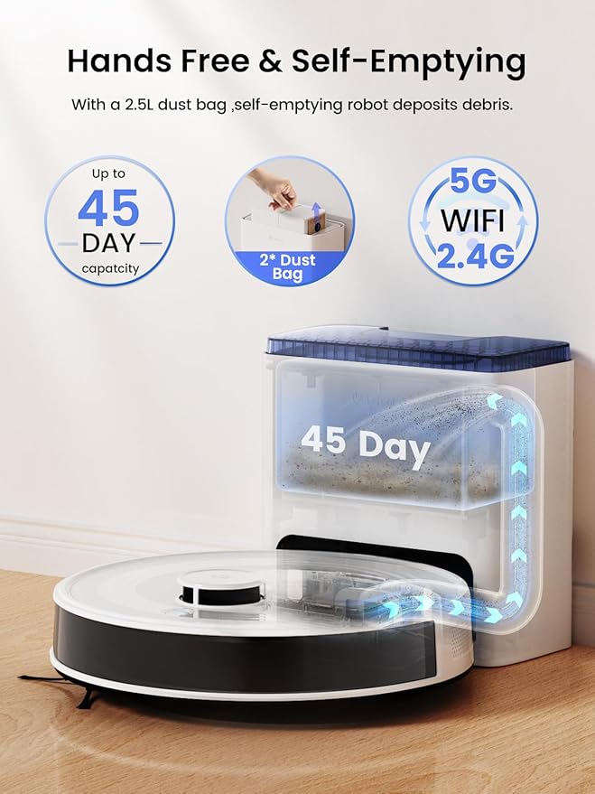 Lefant M2L Plus LiDAR Robot Vacuum and Mop, 190° PSD Obstacle Avoidance - Image 5