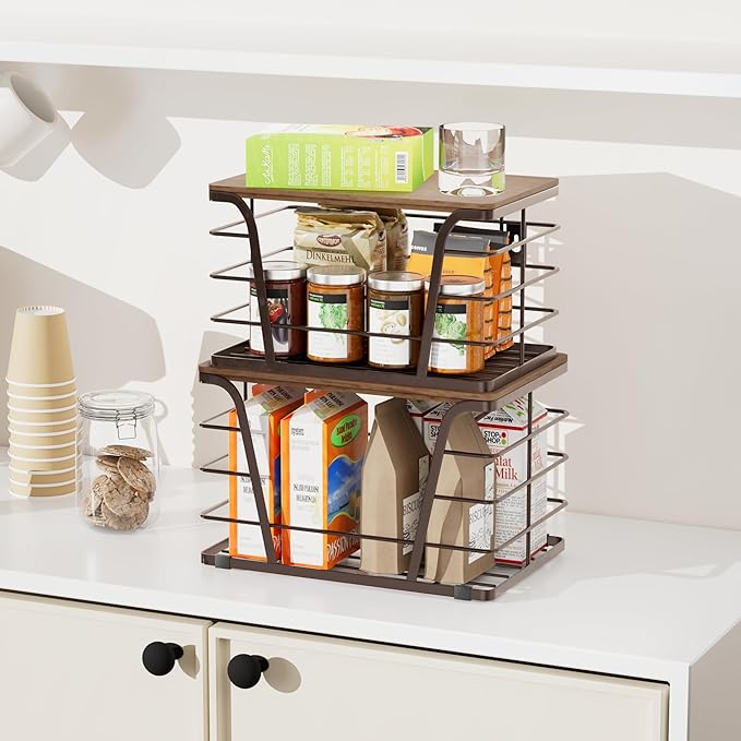 Extra Large 2 Pack Stackable Storage Pantry Organizers and Storage, Wall Mount - Image 4
