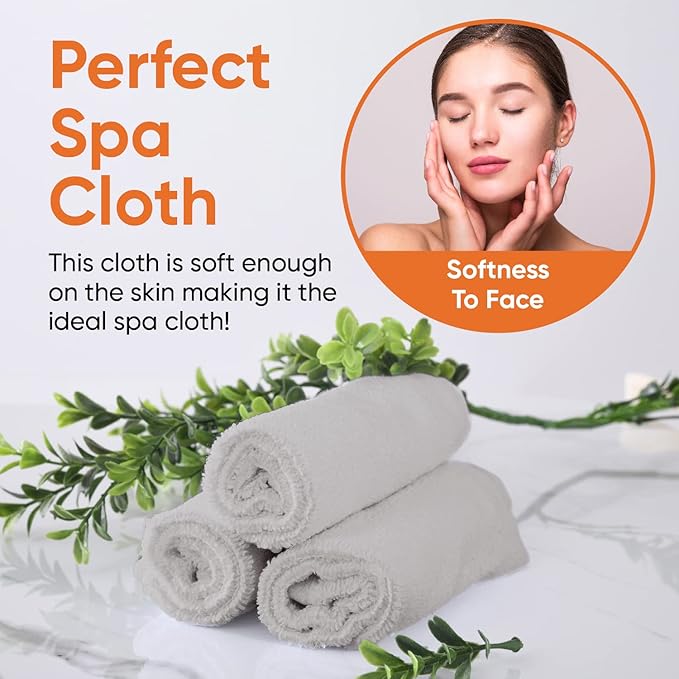 Superio Cotton Terry Washcloths Grey Towels 100% Cotton Cleaning Cloth 16" Rags - Image 9