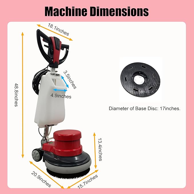 Floor Scrubber Buffer Heavy Duty Polisher Machine Polished Waxed Refurbished - Image 2