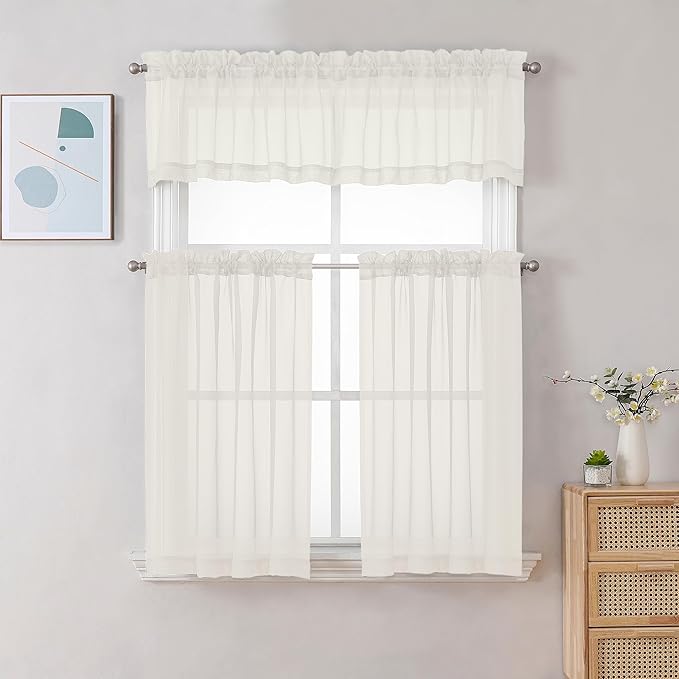 Chyhomenyc Sheer Ivory Valances - Image 2