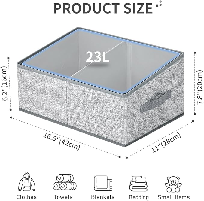 DIMJ Large Closet Shelf Organizer Bins 6 Packs - Image 2