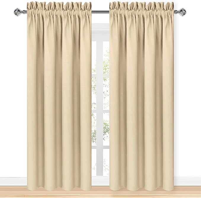 DWCN Blackout Curtains Room Darkening Thermal Insulated Bedroom Curtains Window - Image 9